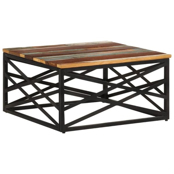vidaXL sofabord 68x68x35 cm massivt genbrugstræ