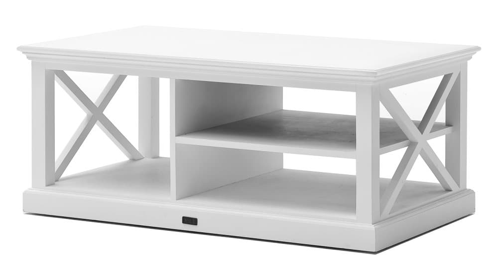 Halifax soffbord med hylla vit.
