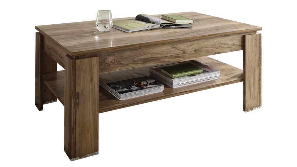 Aboma soffbord med 1 hylla valnötsmönstrad.