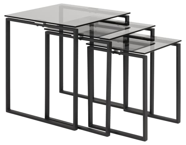 Kamma soffbord satsbord set med 3 delar grå.