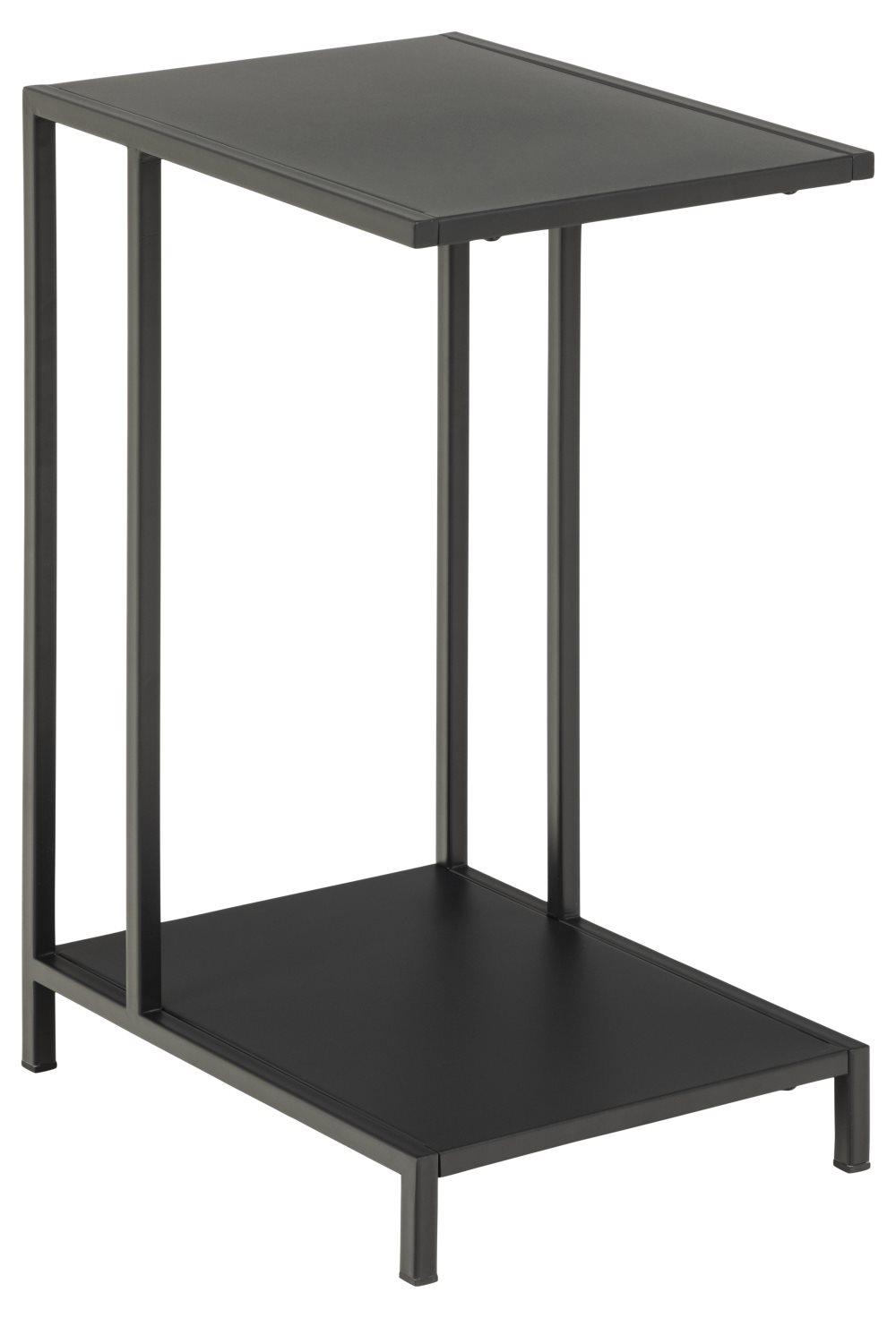 Newcastle soffbord laptopbord med 1 hylla svart.