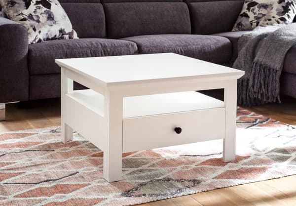 Universal sofabord 70 x 70 cm hvid.