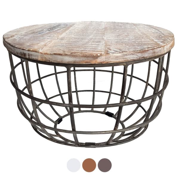 Hållbart soffbord vardagsrum bordet rund Ø 55 cm metallram