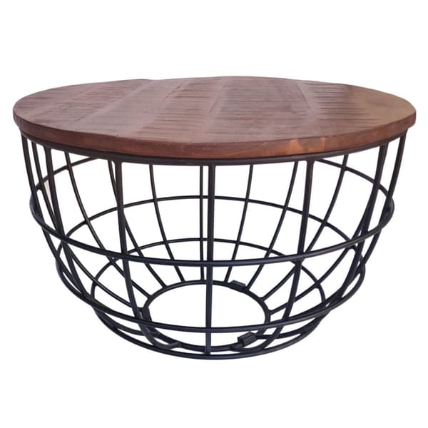 Hållbart soffbord -vardagsrum bordet rund Ø 55 cm metallram
