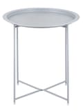 Miniatyrbild 4 av 5: Sidobord Ø 47 H 51 balkong bords metall liten ver – grå