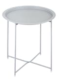 Miniatyrbild 5 av 5: Sidobord Ø 47 H 51 balkong bords metall liten ver – grå