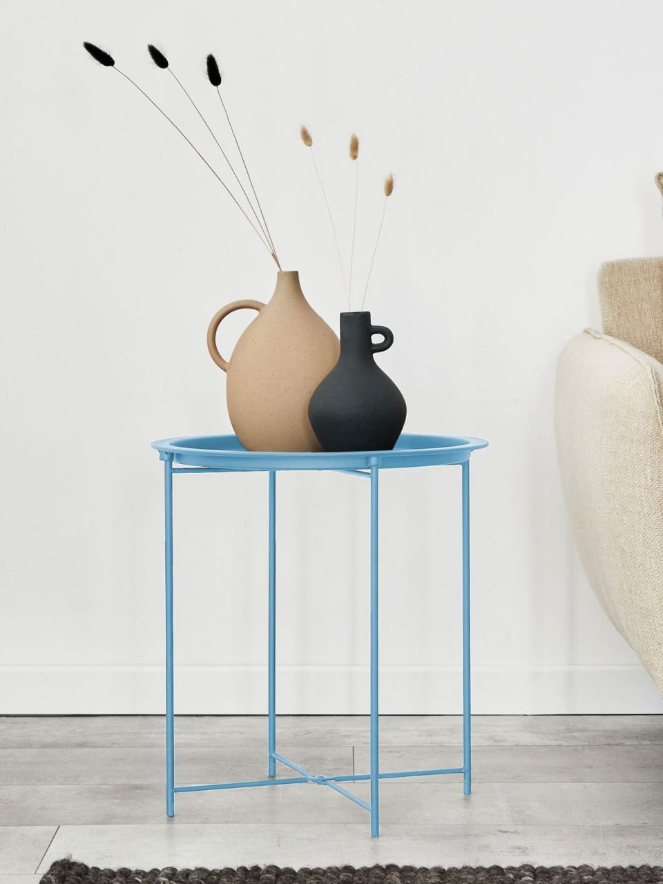 Sidobord Ø 47 H 51 Trädgårdsbord balkong bords - turkos