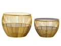 Miniatyrbild 4 av 5: Sidabell 2 Set Rund Ø 49/41 H 37/29 cm soffbord guld
