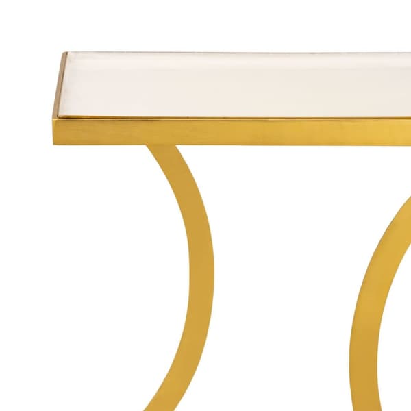 Sidobord dekorativ på 40 h 45 cm lampbord metallguld