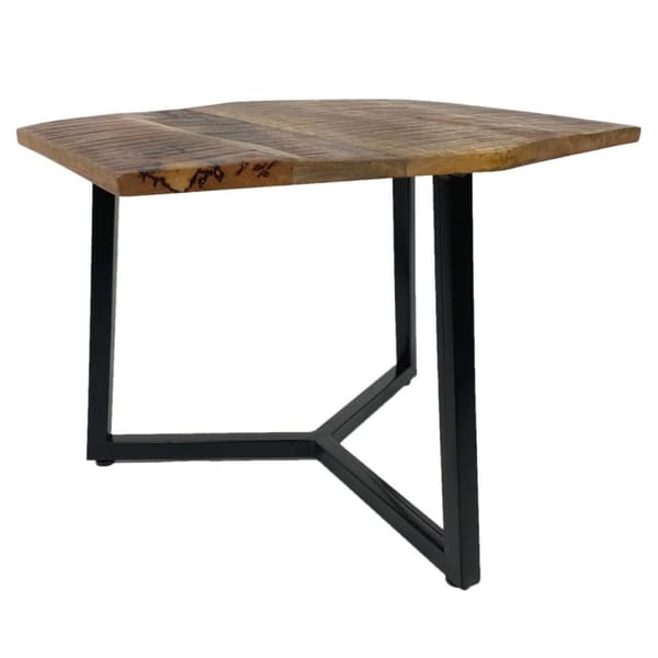 Sidobord 56 x 47 cm vardagsrum bord soffbord fin metall ram-Svart