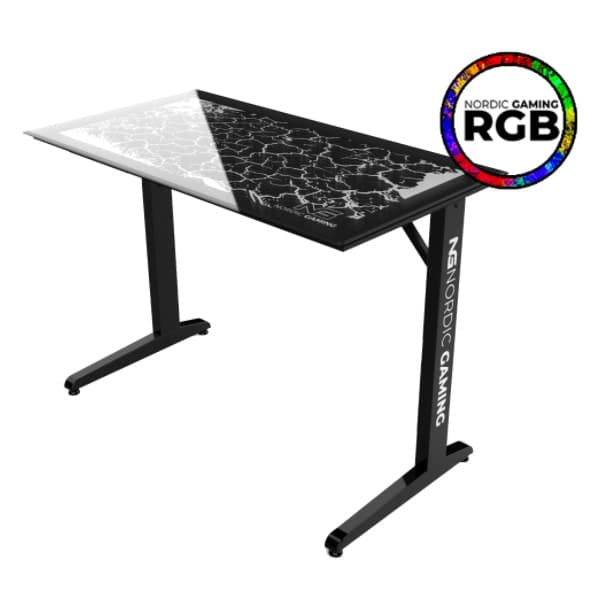 Nordic Gaming Flash 1200 RGB Gaming bord. Lys i selve bordpladen.
