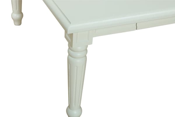 Amaretta sofabord 100x100 cm med 1 skuffe antikk hvit, antikk patinert.