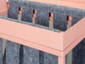 Miniatyrbilde 3 av 5: Cute sofabord med bladholder grå og rosa.