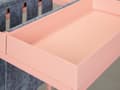 Miniatyrbilde 4 av 5: Cute sofabord med bladholder grå og rosa.
