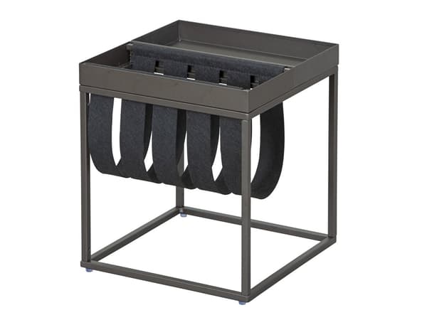 Cute sofabord med bladholder grå og svart.