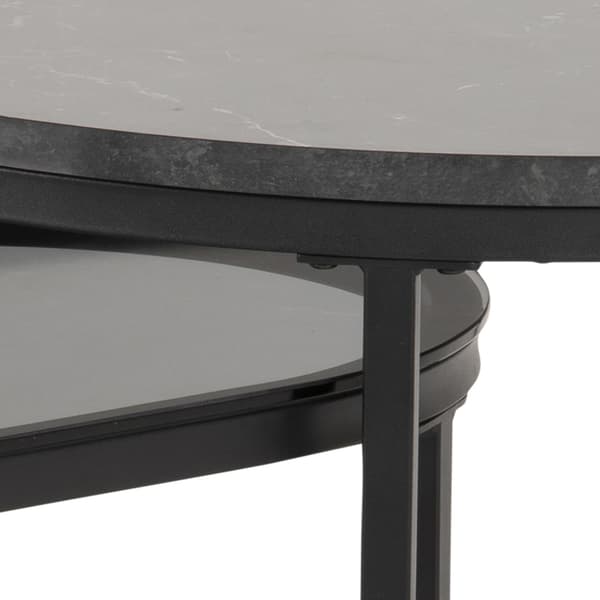 Spiro sofabord sett med 2 stk., marmor print.