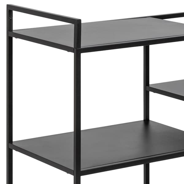 Newcastle sofabord rullebord med 3 hyller svart.