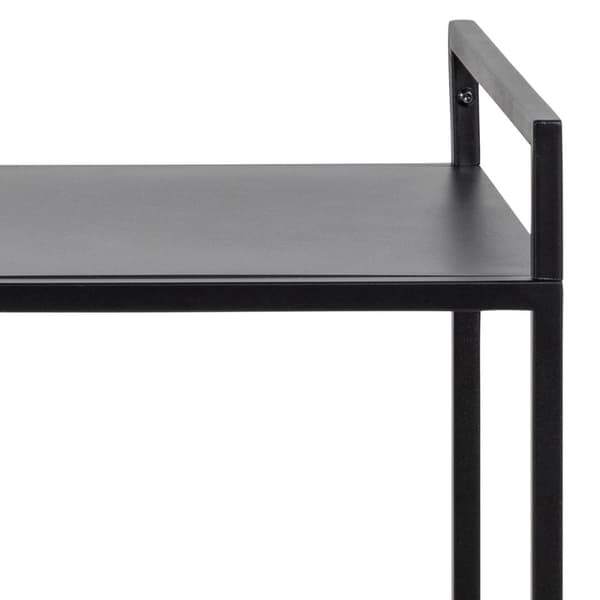 Newcastle sofabord rullebord med 3 hyller svart.