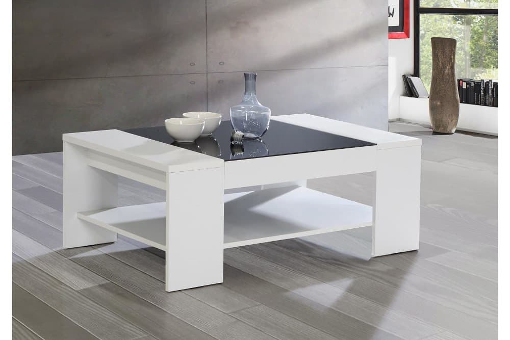 HAWKESVILLE Soffbord 120 cm Vit/Svart