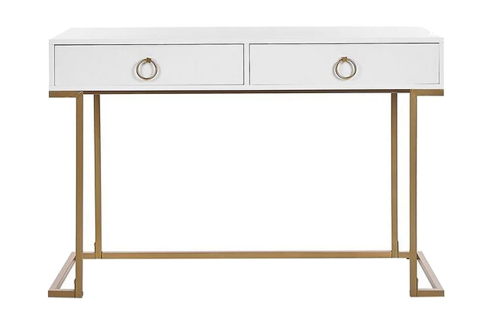 Konsolbord/skrivbord vit/guld WESTPORT