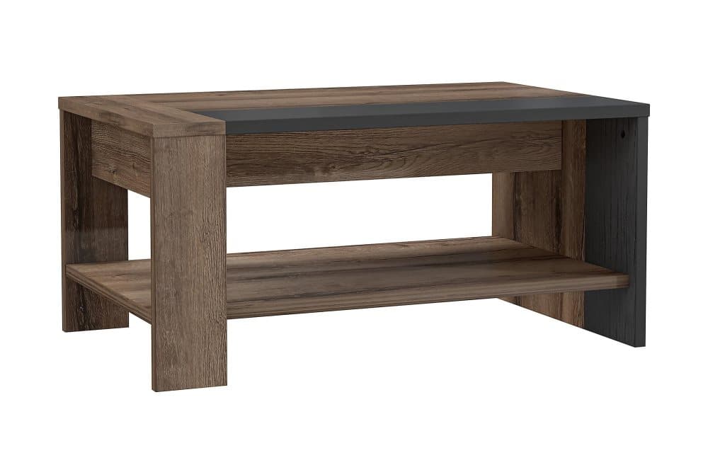 VARBITSA Vitrinskåp 35x100 cm Brun/Svart