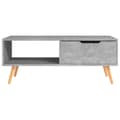 Miniatyrbillede 4 af 8: vidaXL sofabord 100x49,5x43 cm spånplade betongrå