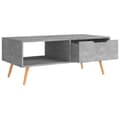 Miniatyrbillede 6 af 8: vidaXL sofabord 100x49,5x43 cm spånplade betongrå