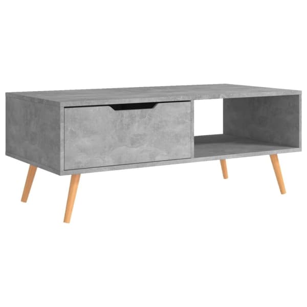 vidaXL Soffbord grå 100x49,5x43 cm spånskiva