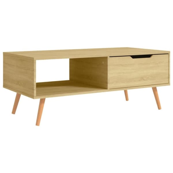 vidaXL Sohvapöytä Sonoma-tammi 100x49,5x43 cm lastulevy