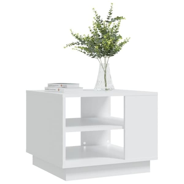 vidaXL sofabord 55x55x43 cm spånplade hvid