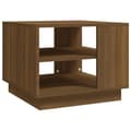 Miniatyrbillede 1 af 7: vidaXL sofabord 55x55x43 cm spånplade brun egetræsfarve
