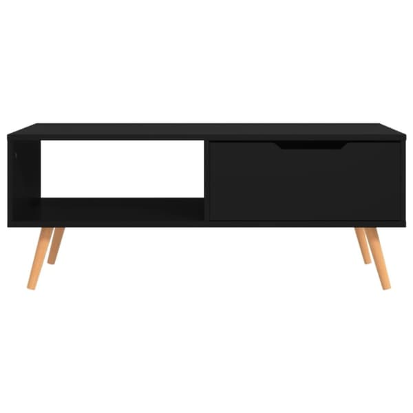 vidaXL Salongbord svart 100x49,5x43 cm sponplate
