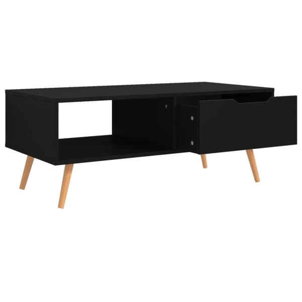 vidaXL Salongbord svart 100x49,5x43 cm sponplate