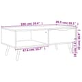 Miniatyrbillede 7 af 7: vidaXL sofabord 100x49,5x43 cm spånplade sort