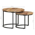 Miniatyrbilde 8 av 10: vidaXL Stablebord 2 stk grovt mangotre
