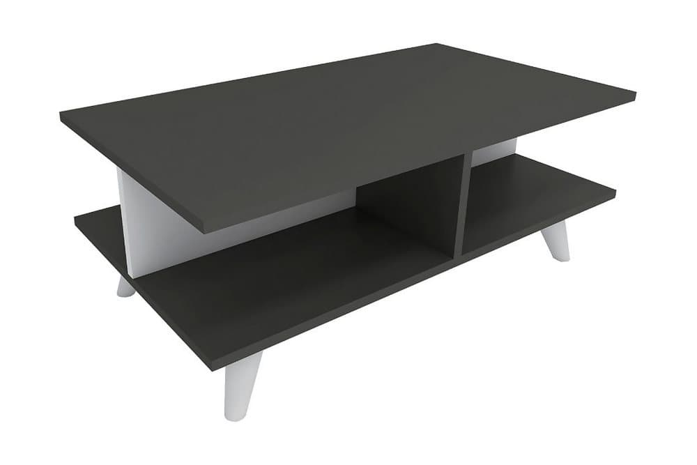 CORABEL Soffbord 90 cm Vit/Antracit