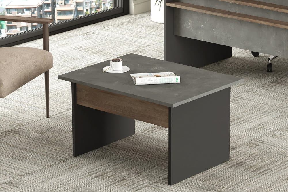 UKHAND Soffbord 80 cm Brun/Betonggrå/Antracit
