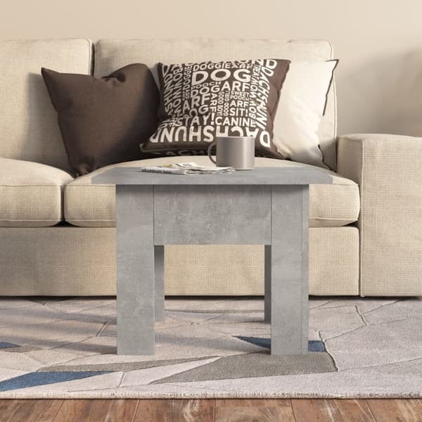 vidaXL sofabord 55x55x42 cm spånplade betongrå