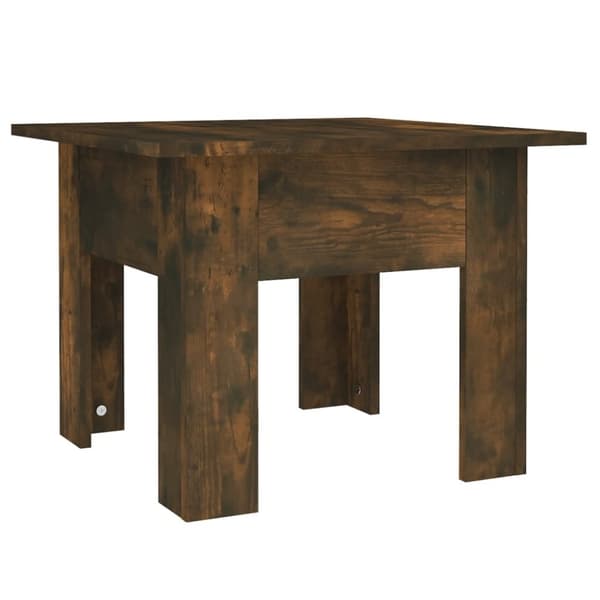 vidaXL sofabord 55x55x42 cm spånplade røget egetræsfarve