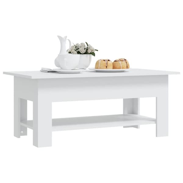 vidaXL Salongbord hvit 102x55x42 cm sponplate