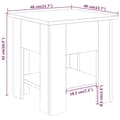 Miniatyrbilde 5 av 6: vidaXL Salongbord høyglans hvit 40x40x42 cm konstruert tre