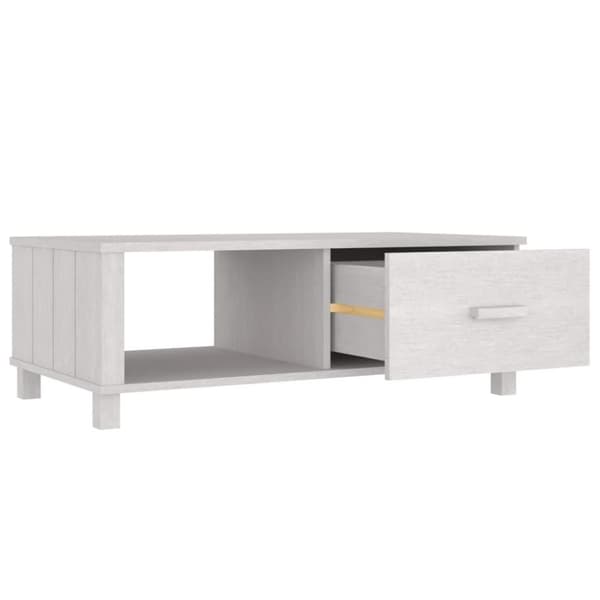 vidaXL Soffbord HAMAR vit 100x55x35 cm massiv furu