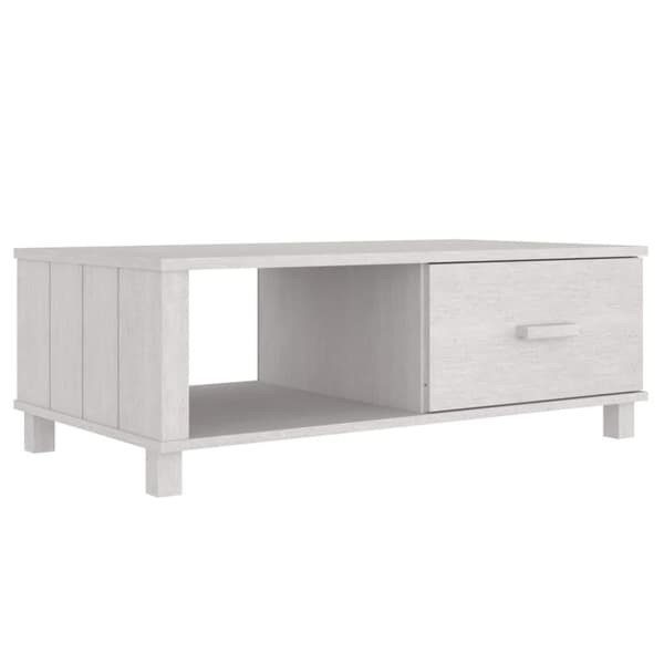 vidaXL Salongbord HAMAR hvit 100x55x35 cm heltre furu