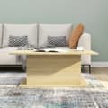 Miniatyrbillede 3 af 7: vidaXL sofabord 102x55,5x40 cm spånplade sonoma-eg