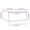 Miniatyrbilde 10 av 10: vidaXL Salongbord hvit 55x56x32 cm heltre furu
