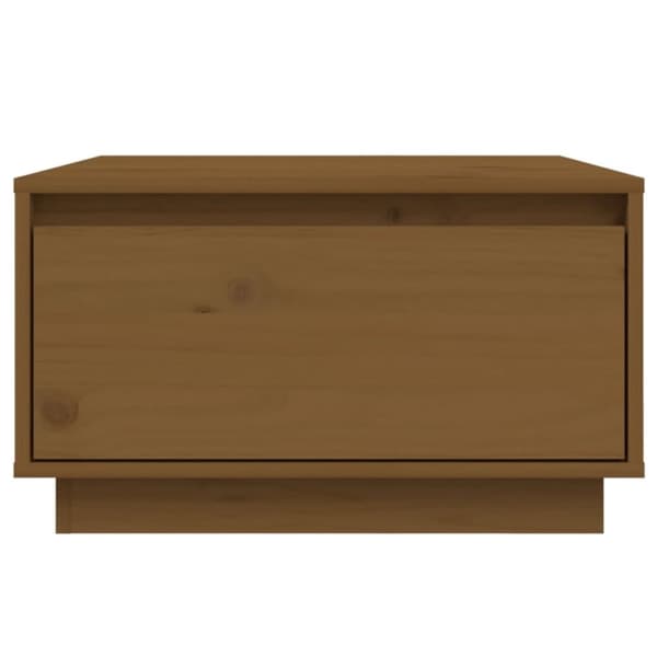 vidaXL sofabord 55x56x32 cm massivt fyrretræ gyldenbrun