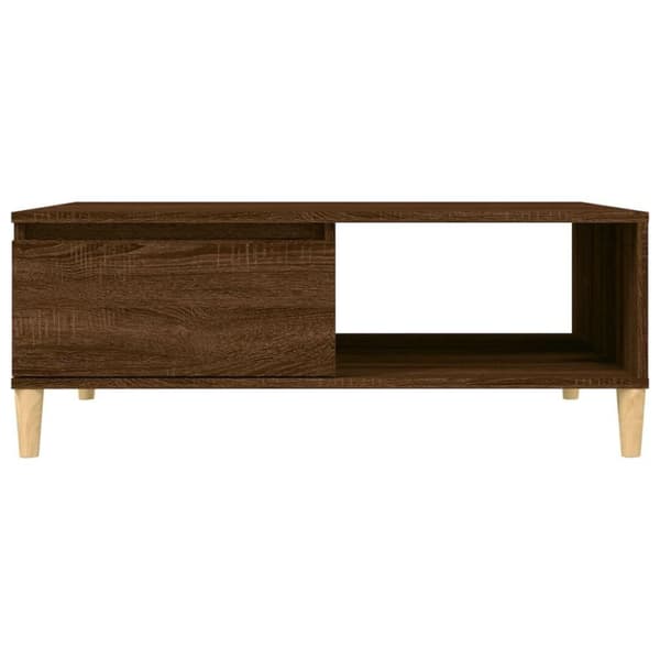 vidaXL Soffbord brun ek 90x60x35 cm konstruerat trä