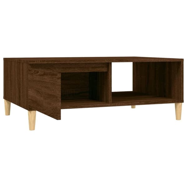 vidaXL Soffbord brun ek 90x60x35 cm konstruerat trä