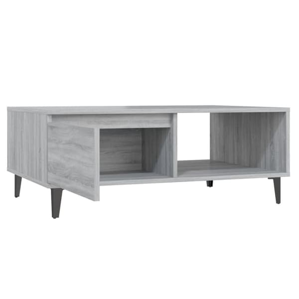 vidaXL sofabord 90x60x35 cm spånplade grå sonoma-eg