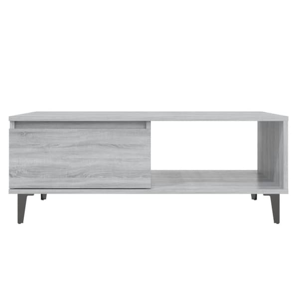 vidaXL sofabord 90x60x35 cm spånplade grå sonoma-eg